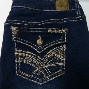 New Love Indigo Jeans Plus Size 20W Embroidered